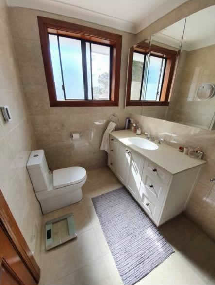 Main bathroom renovation Gladesville natural stone Modern Bathroom Solutions2